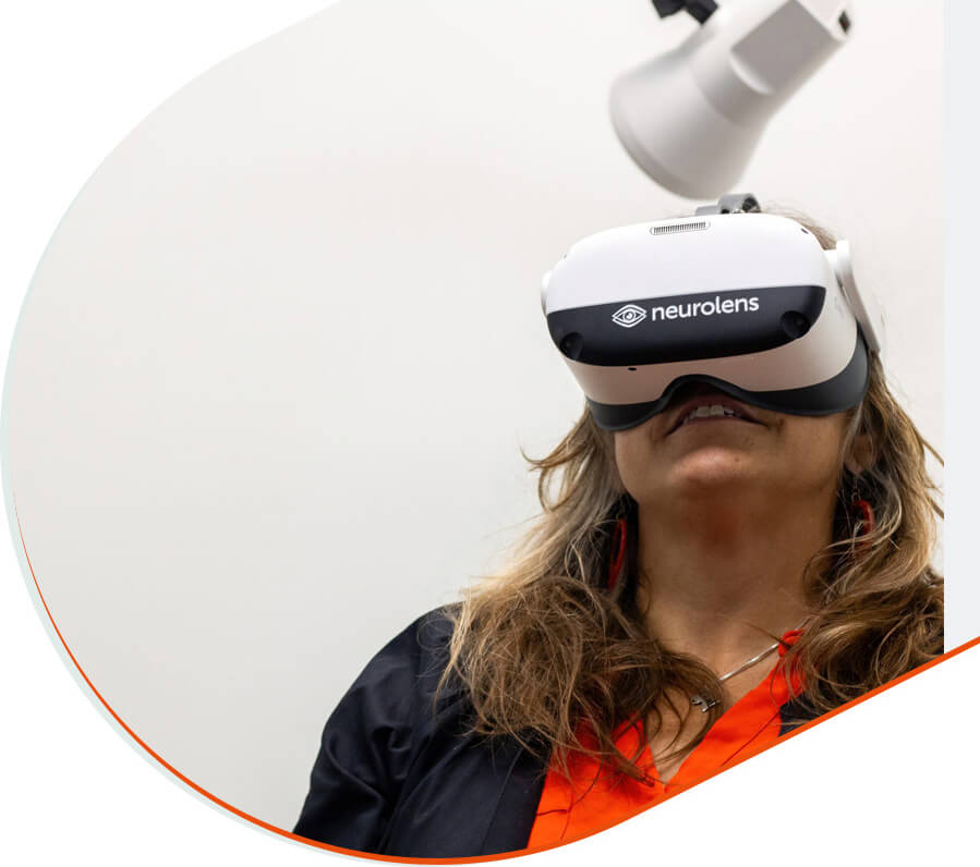 Test visuelle avec un casque de réalité virtuelle